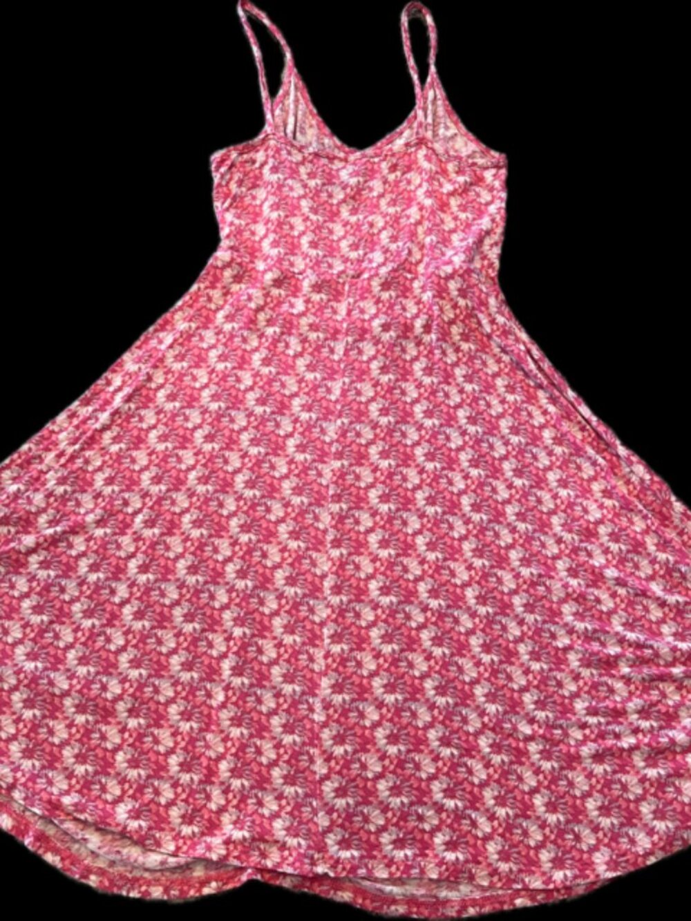 Vintage Joe Boxer Y2K Pink‎ Floral Spaghetti Strap Sundress Size M Mini